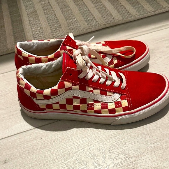 Vans Other - Vans Red and Cream Checkered Men's Shoes